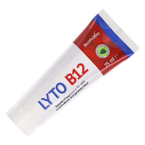 Bestprovita Lyto B12 Pflegecreme 75ml, bei Neurodermitis Juckreiz Schuppenflechte, Creme mit Vitamin...