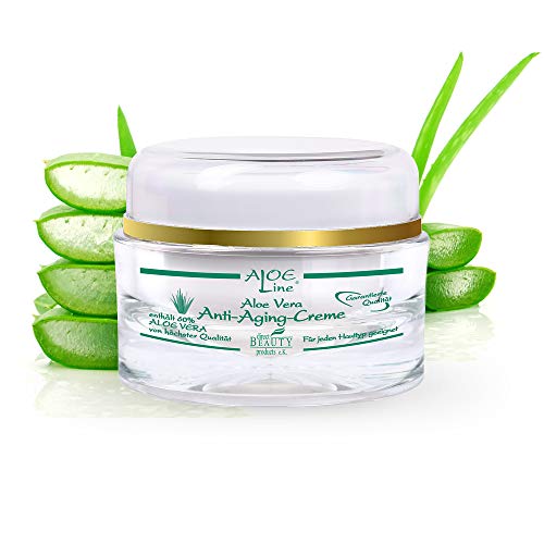 Aloe Vera Anti Aging 24h Gesichtscreme - enthält 60% Bio Aloe Vera, Acmella Oleracea & Q10 -...