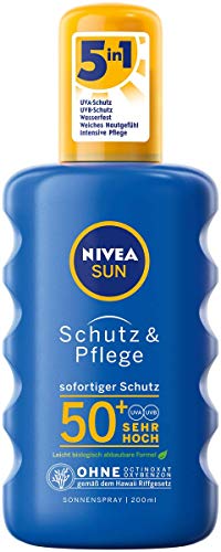 NIVEA SUN Schutz & Pflege Sonnenspray im 1er Pack (1 x 200 ml), feuchtigkeitsspendendes Sonnencreme...