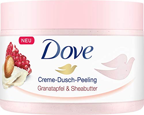 Dove Creme-Dusch-Peeling für seidig glatte Haut Granatapfel & Sheabutter mit reichhaltiger Textur,...