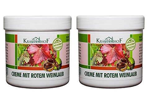 Kräuterhof Creme mit rotem Weinlaub 250 ml 2er Pack (2 x 250 ml= 500 ml)